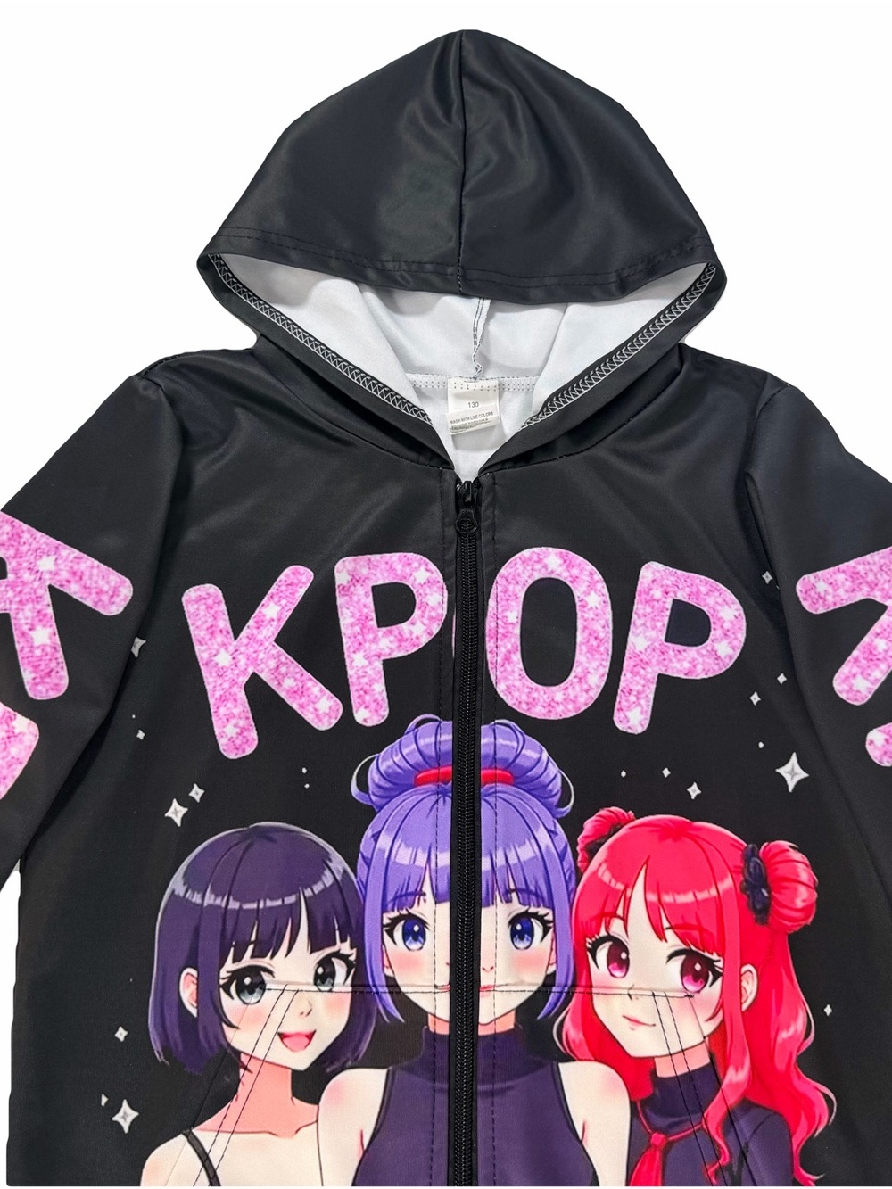 Kpop Hooded Lightweight Jacket Size 5/6 Girls' - Picture 3 of 12
